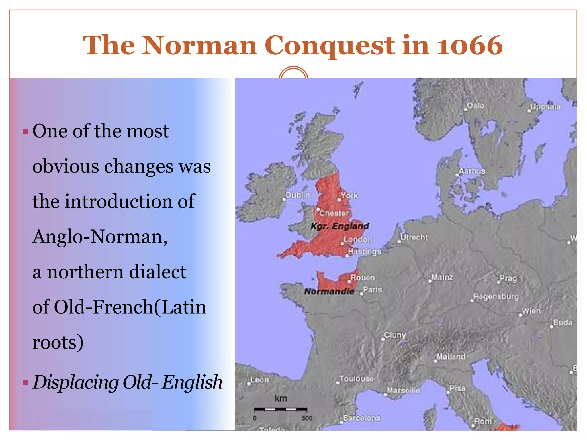 Norman Language Changes Great vowel shift | PPTX