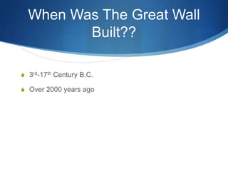 Great Wall Powerpoint