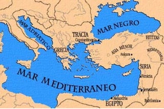 Los Hebreos Los hebreos aparecieron en el Asia Anterior. Estos se asentaron en la zona de Palestina, al sur de Fenicia. Esta zona está delimitada al oeste, por el mar Mediterráneo; al este, por el río Jordán y el Mar Muerto; al norte, por las montañas del Líbano y al sur, por la península del Sinaí. Es un territorio menos fértil que Egipto y Mesopotamia, pero presenta llanuras aptas para el pastoreo y el cultivo, por lo que será codiciado por los vecinos del desierto. Esta región se llamo primitivamente el país de Canaan debido a que sus primitivos pobladores fueron los cananeos. Cerca del 1500 a.C. llegaron tribus de origen ario, los filisteos , y denominaron a la zona Philistina , nombre del cual deriva la palabra Palestina. Posteriormente se asentaron los hebreos, singular pueblo, que no formo un poderoso Estado o un Imperio, pero que sorteando avatares mantuvo su vigencia hasta la actualidad. 