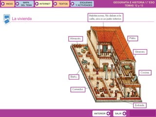 GEOGRAFÍA E HISTORIA 1.º ESO
TEMAS 12 y 13
INICIOINICIO
MAPA
DEL TEMA
MAPA
DEL TEMA
INTERNETINTERNET TEXTOSTEXTOSTEXTOS
ESQUEMAS
Y ACTIVIDADES
ESQUEMAS
Y ACTIVIDADES
La vivienda
SALIRSALIRANTERIORANTERIOR
 