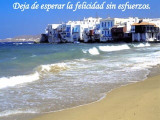 Deja de esperar la felicidad sin esfuerzos. 