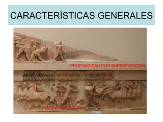 CARACTERÍSTICAS GENERALES PROFUNDIDAD POR SUPERPOSICIÓN NARRACIÓN   BÉLICA 