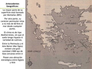 Antecedentes
Geográficos:
•
La mayor parte de su
superficie está formada
por Montañas (80%)
•
Por otra parte, su
carácter ...