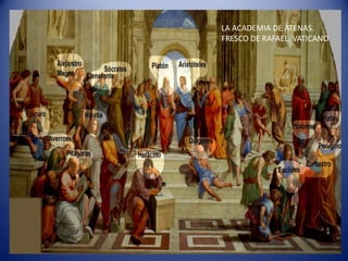 LA ACADEMIA DE ATENAS.
FRESCO DE RAFAEL. VATICANO
 