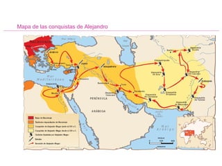 Mapa de las conquistas de Alejandro 