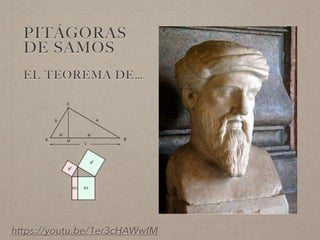 PITÁGORAS
DE SAMOS
EL TEOREMA DE…
https://youtu.be/1er3cHAWwIM
 