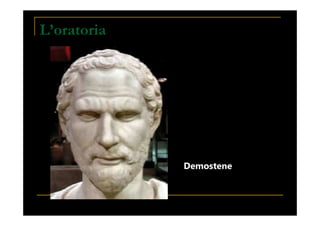 L’oratoria
Demostene
Presentazione prof. Zenoni_classi 1° iSchool
 