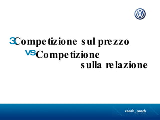 Competizione sul prezzo Competizione  sulla relazione vs 3. 
