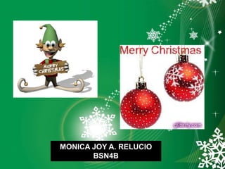 MONICA JOY A. RELUCIO
       BSN4B
 