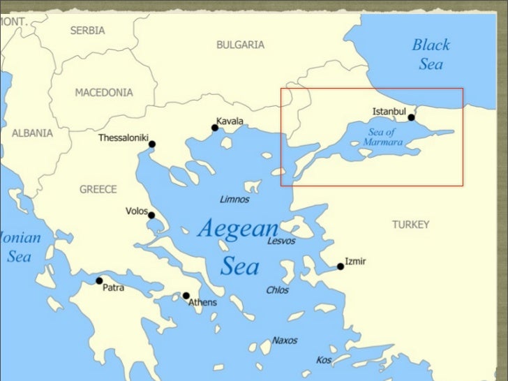 Карта эгейского моря с островами на русском языке