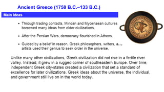 Ancient Greece (1750 B.C.–133 B.C.) 
 