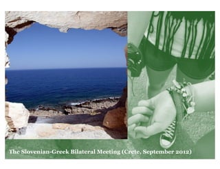 The Slovenian-Greek Bilateral Meeting (Crete, September 2012)
 
