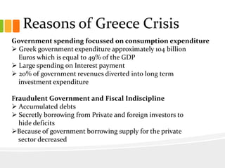 Project on Greece Crisis and Impact for  Economic Environment of Business 