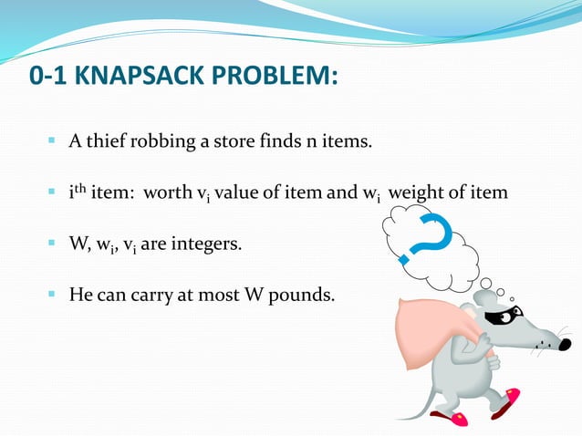 Greedy Algorithm - Knapsack Problem | PPT