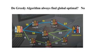 Greedy algorithm for design and analysis | PPTX