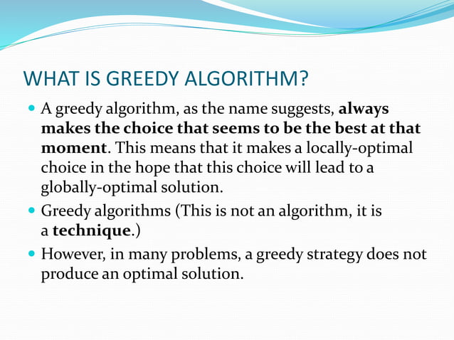 Greedy algorithm | PPT