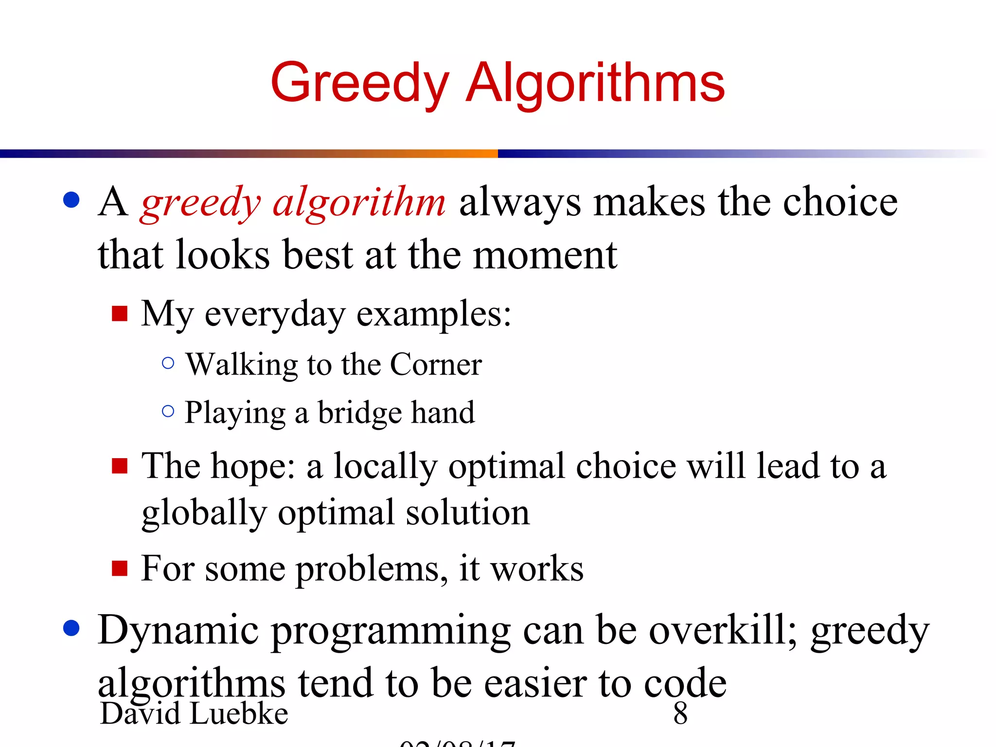 Greedy algorithms | PPT