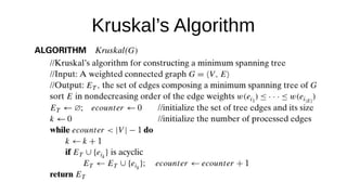 Kruskal’s Algorithm