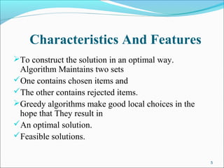 Greedy Algorihm | PPT | Programming Languages | Computing