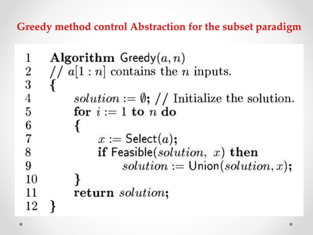 Greedy method | PPT