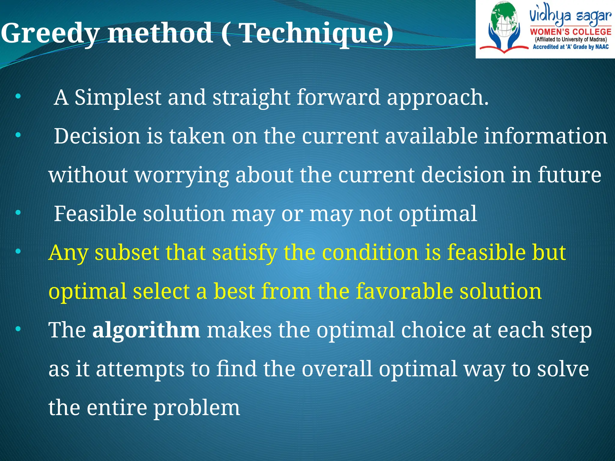 Greedy method.pptx for design analysis a | PPTX