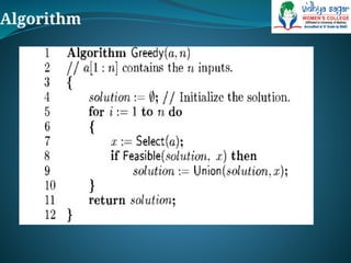 Greedy method.pptx for design analysis a | PPTX