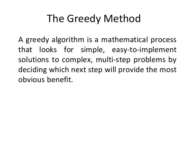 Greedy method1