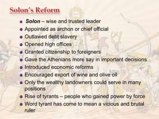 Solons Reform Greek Civilization | PPTX