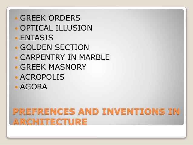 Greek Architecture By Mam Afshan Jamsheed
