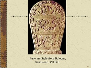 Funerary Stele from Bologna, Sandstone, 350 B.C. 