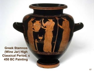 Greek Stamnos (Wine Jar) High Classical Period, c 450 BC Painting . 