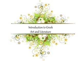 Greek art and literature