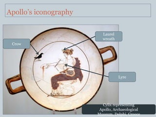 Apollo’s iconography

                         Laurel
                         wreath
 Crow




                          ...