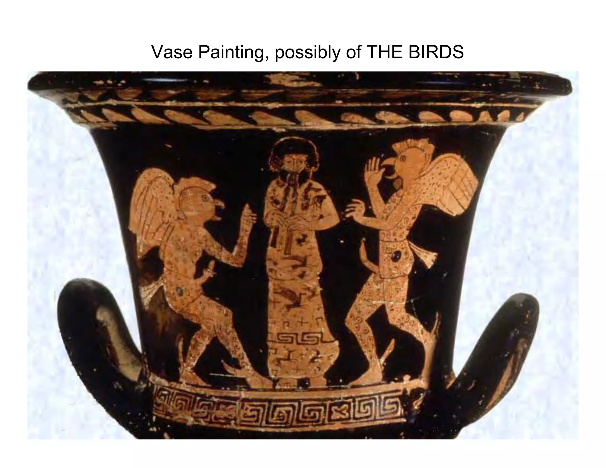 Vase Painting, possibly of THE BIRDS
 