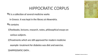 Hippocrates Problem Example Comprehensive Overview of Greek Medicine and Its Lasting Impact on ...