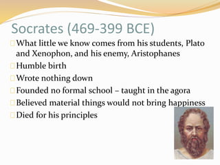 Socrates Disciples Greek philosophy and culture | PPTX