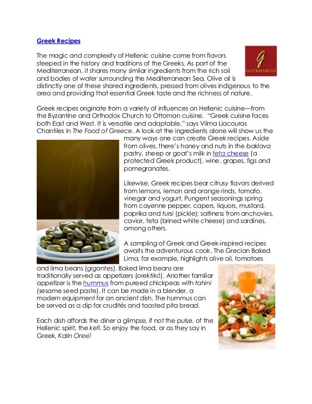 18 Greek recipes - the nutritional value of the Mediterranean... by Dimitris Bertzeletos 18 Greek recipes - the nutritional value of the Mediterranean... by Dimitris Bertzeletos
