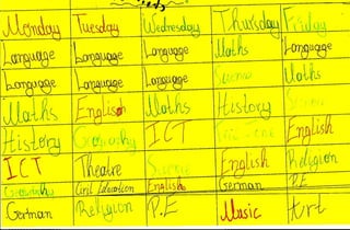 Task 3 - School subjects & timetables (Greece)