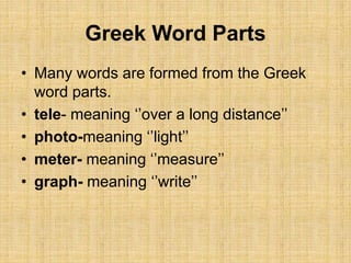 Greek Word Parts 2-25