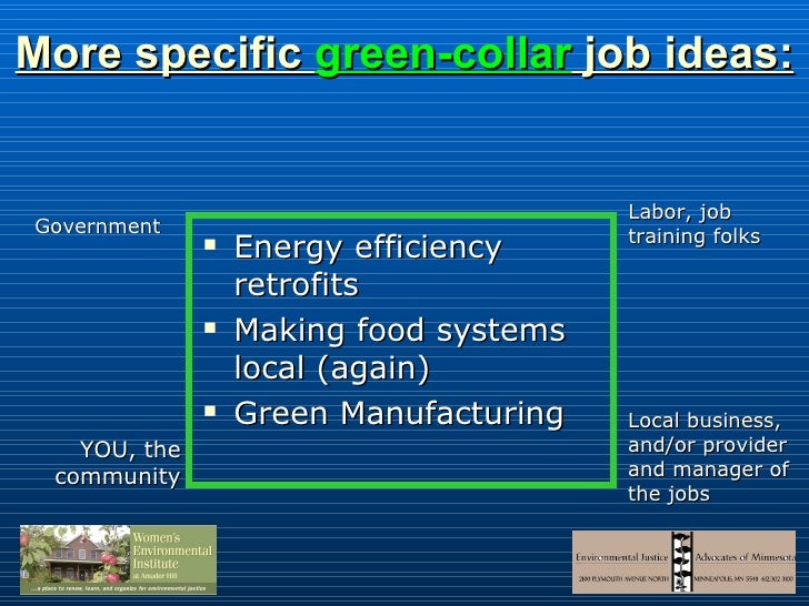 Green Collar Jobs And Your Community