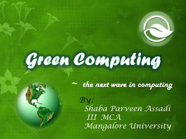 Green Computing | PPT