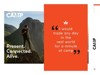 Present.
Connected.
Alive.
22
 