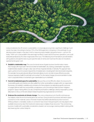Green Rush: The Economic Imperative for Sustainability / 21
Long considered a far-off concern, sustainability is increasin...