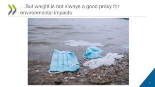 …But weight is not always a good proxy for
environmental impacts
13
 