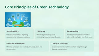 Green Technology Driving Sustainable Innovation | PPTX