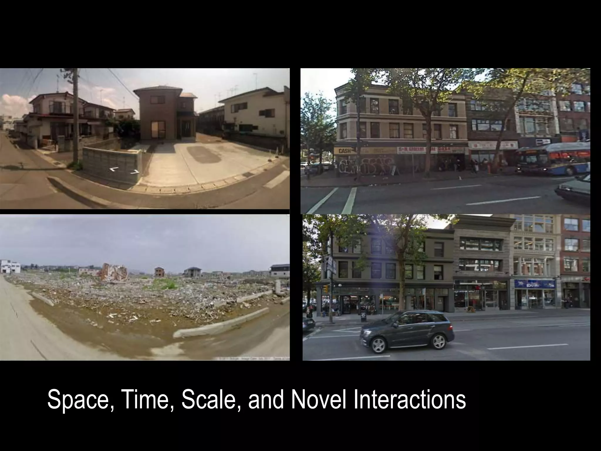 Space, Time, Scale, and Novel Interactions
 