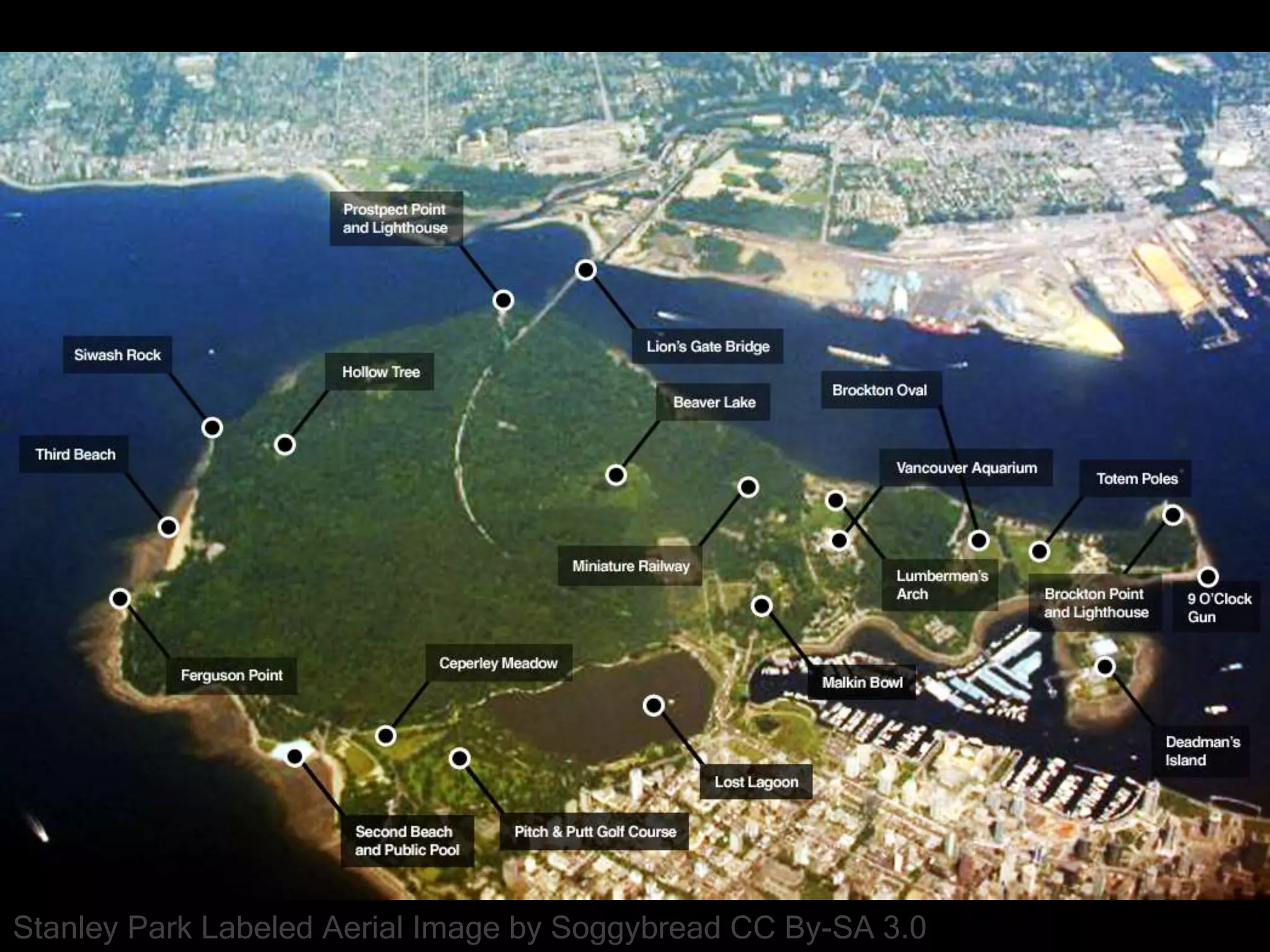 Stanley Park Labeled Aerial Image by Soggybread CC By-SA 3.0
 