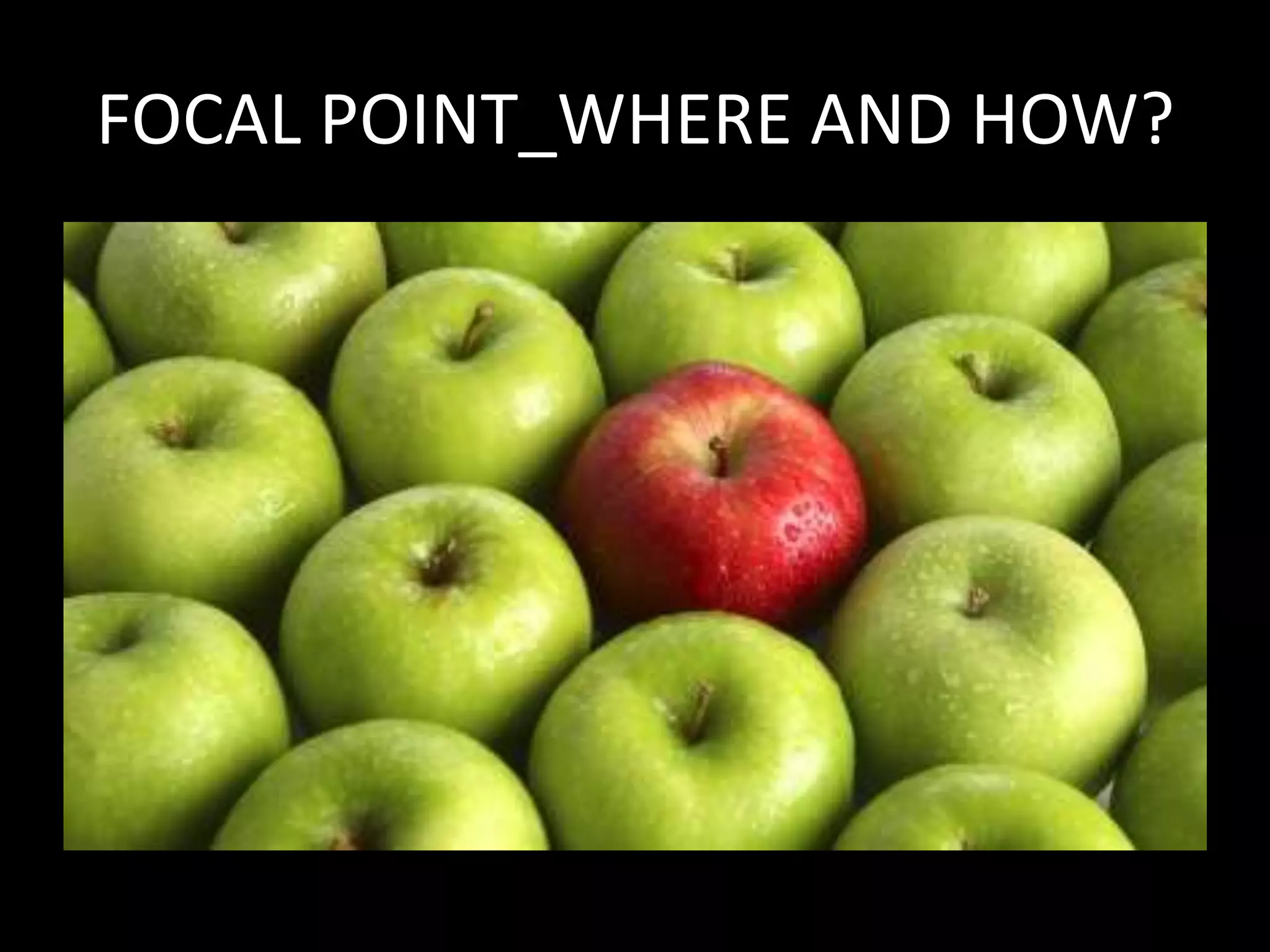 FOCAL POINT_WHERE AND HOW?
 