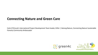 Getting motivated
15:00 – 15:50, The role of Green Care in society
Keynote
 