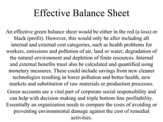 Green accounting | PPT